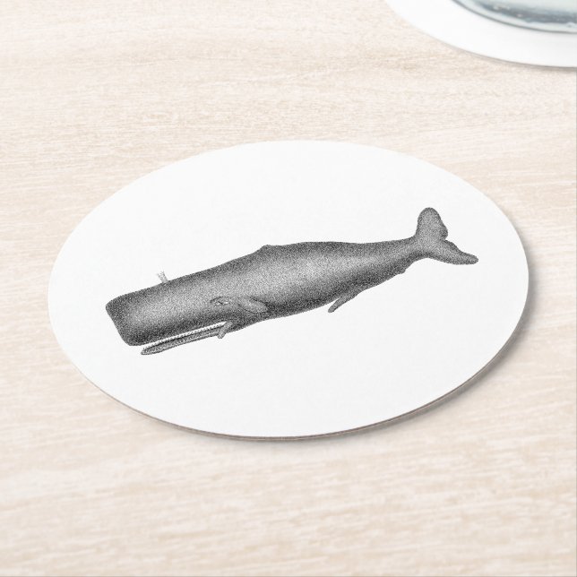 Vintage 1800-talets val Teckning Underlägg Papper Rund (Vinklad)