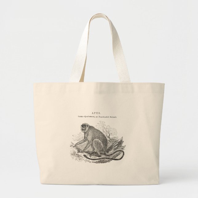 Vintage 1800-talskonst jumbo tygkasse (Framsidan)