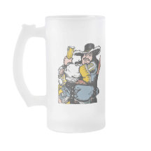 Vintage 1800's Frosted Beer Glass Mugg