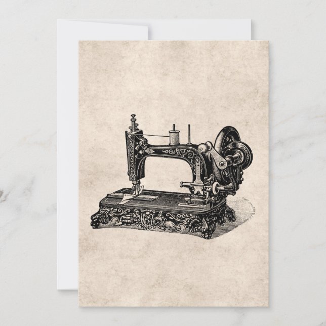 Vintage 1800s Syningsillustration för Maskin (Framsida)