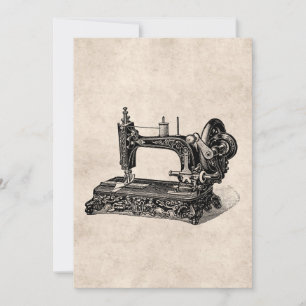 Vintage 1800s Syningsillustration för Maskin
