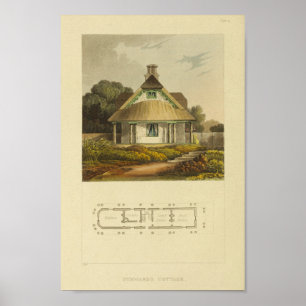 Vintage 1818 - utskrift av lagerplatslayout poster