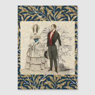 Vintage 1844 viktoriansk bröllopsillustration