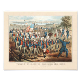 Vintage 1862 Yankee Volunteers som går upp i Dixie Fototryck