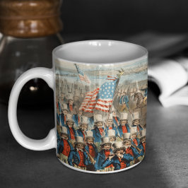 Vintage 1862 Yankee Volunteers som går upp i Dixie Kaffemugg