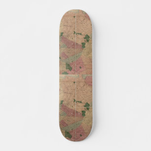 Vintage 1872 Brooklyn Karta - New York City, Queen Mini Skateboard Bräda 18,7 Cm