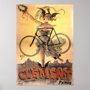 Vintage 1883 Art nouveau-cykel Poster