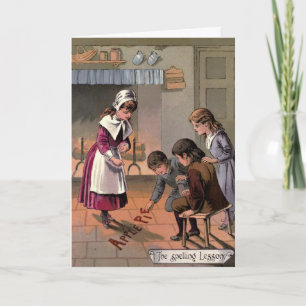 Vintage 1885 Goody Two Shoes Greeting Card Kort