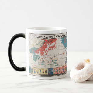 Vintage 1890 People Värld runt Magisk Mugg