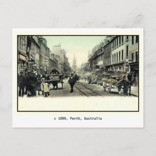 Vintage 1890 Perth, Australien Vykort