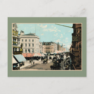 Vintage 1890s färg Oxford Street London-foto Vykort