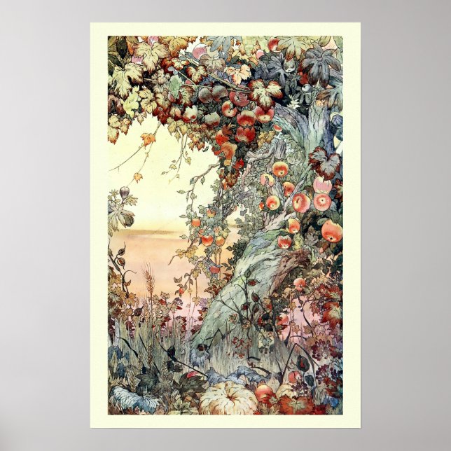 Vintage (1893) Jordens frukter Poster (Framsidan)