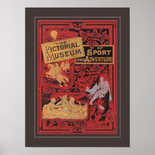 VINTAGE 1894 BOK TÄCKNINGART POSTER