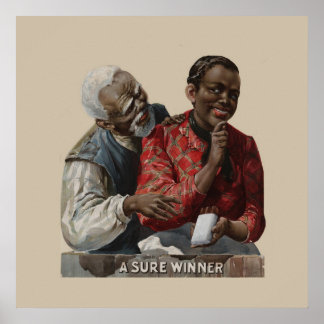 Vintage 1895 Cigar Ad African Ameriple Poster