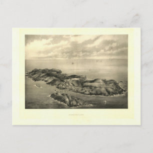 Vintage 1896 Utskrift av Monhegan-ön Vykort