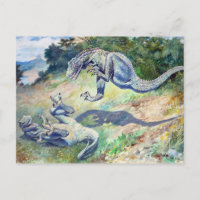 Vintage 1897 Kampen mot dinosaurier från Charles K