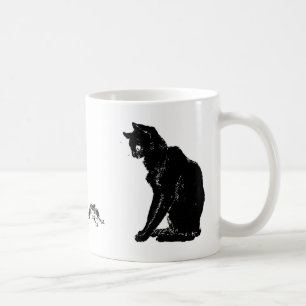 Vintage 1898 Katt och groda av Théophile Steinlen Kaffemugg