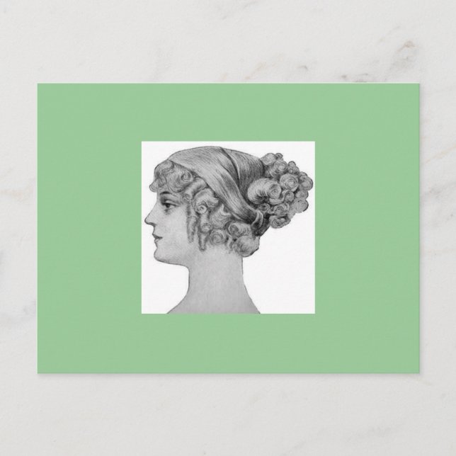 Vintage 1900 Hair Stil vykort (Framsida)