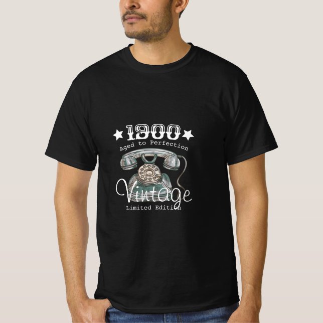 Vintage 1900 Roterande mobil födelsedagspresent T Shirt (Framsida)