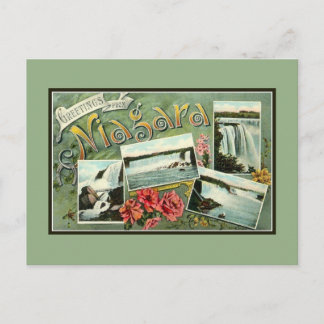 Vintage 1900-talet art nouveau hälsning från Niaga Vykort