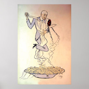 Vintage 1900-talet Tango Dancing Poster