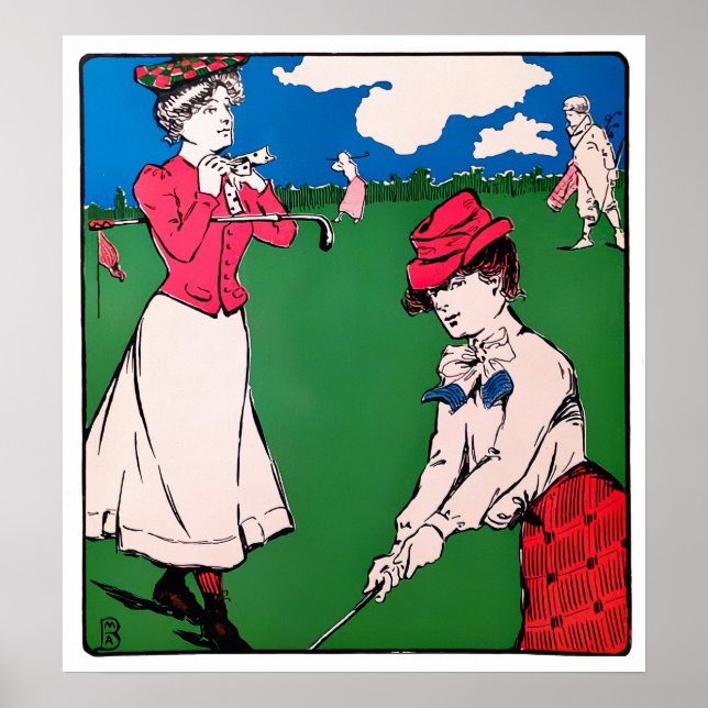 Vintage 1901 Golf-utskrift Poster (Framsidan)