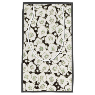 Vintage 1902 Japansk Blomster: Svart Vit Blomma