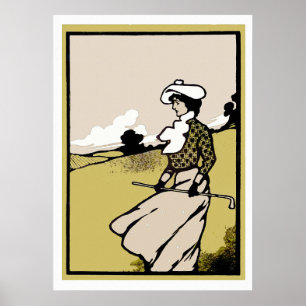 Vintage 1903 Golf-utskrift Poster