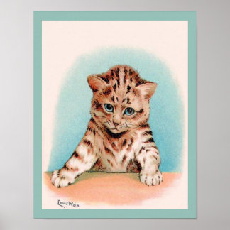 Vintage 1903 Louis Wain kattunge Poster