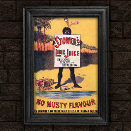Vintage 1903 Poster reklamannonsering om Lime Juic