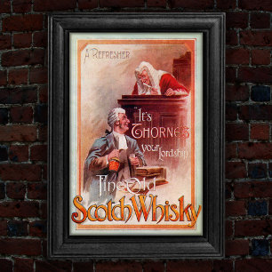 Vintage 1904 Scotch Whisky Advertisement Poster