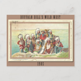 Vintage 1905 Buffalo Bill's Vilda western Show Vykort