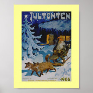 Vintage 1906 Svensk julPoster Poster