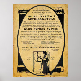 Vintage 1909 Bohn Sifon-kylare Skriv ut Poster