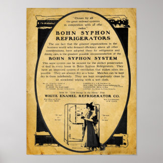 Vintage 1909 Bohn Sifon-kylare Skriv ut Poster