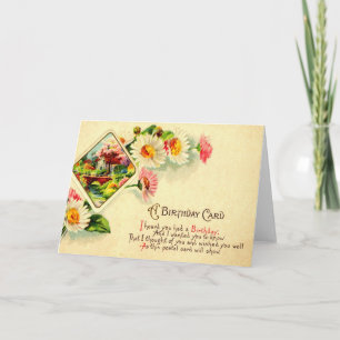 Vintage 1910: Bastisk födelsedag Kort