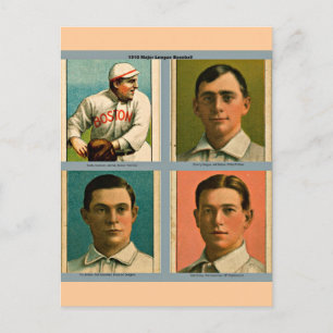 Vintage 1910 Major League Baseball Collage Vykort