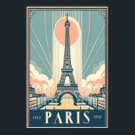 Vintage 1910 Paris Eiffel Torn Art Deco Poster<br><div class="desc">・ Den här fantastiska Art Deco-stil-poster har en vintage som skildrar Eiffel Torn. Den rena linjer och djärva designen firar elegansen i Paris och fångar den tidlösa skönheten i stadens arkitektur och charm. Perfekt för älskare i Paris, vintage resor art och återdiktare, detta biet kommer att tillföra Fransken en aning...</div>