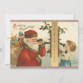 Vintage 1910-talet: Little Girl Calling Santa Kort