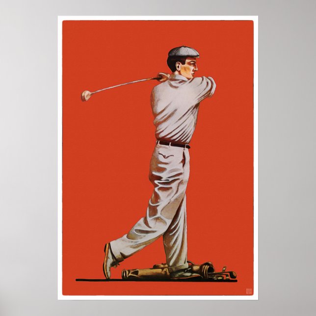 Vintage 1911 Golf-utskrift Poster (Framsidan)