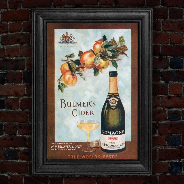 Vintage 1912 Pomagne Cider Advertisement Art Poster (Skapare uppladdad)