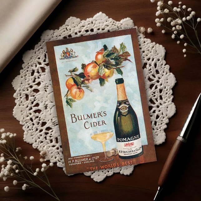 Vintage 1912 Pomagne Cider-reklamkonst Vykort (Skapare uppladdad)