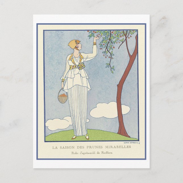 Vintage 1914 Illustration av Redfern Mode Vykort (Framsida)