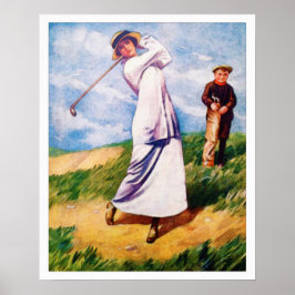Vintage 1915 Golf-utskrift Poster