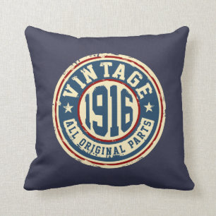 Vintage 1916 alla originaldelar kudde