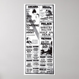 Vintage 1920-filmannonser T-shirt Poster