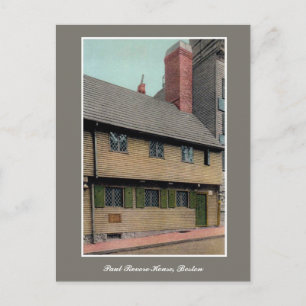 Vintage 1920-talet Paul Revere House Boston MORSA Vykort