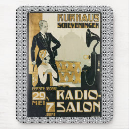 Vintage 1920-talet Scheveningen Netherlands Radio  Musmatta
