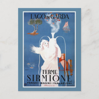 Vintage 1920-talet Sirmione Italienska rese- och Vykort