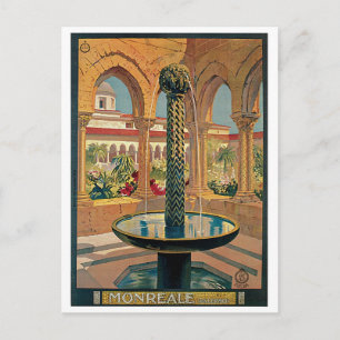 Vintage 1920-talets monreale Italienska resetag Vykort